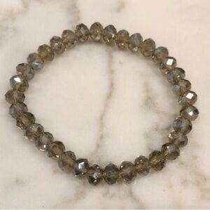 ❤️🔥Boutique - Smoky Gray Crystal Faceted Stretch Bracelet